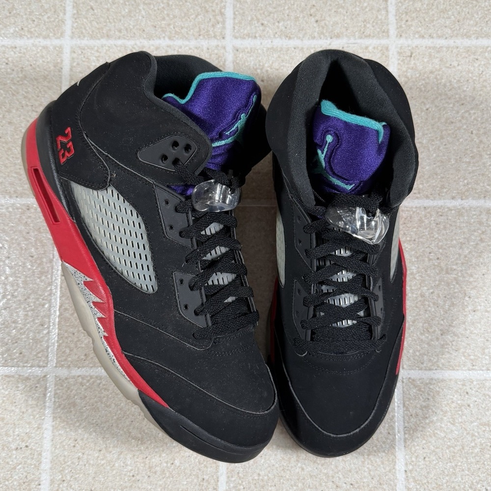 Nike Air Jordan 5 Retro Top 3 Black Sneakers Shoes US Size 13 Men's CZ1786-001